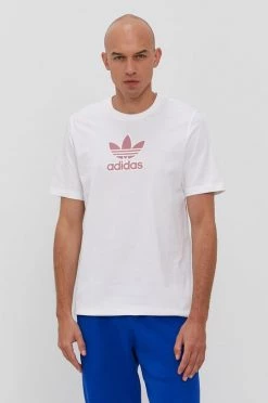 Ανδρικά Μπλουζάκια Μπλουζάκι Adidas Originals χρώμα: άσπρο