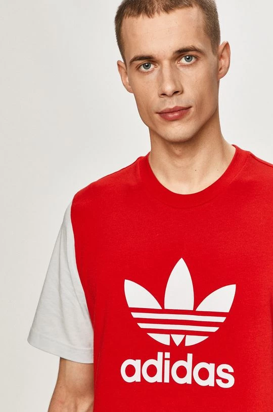 Ανδρικά Μπλουζάκια Adidas Originals - Μπλουζάκι κόκκινο - Image 4