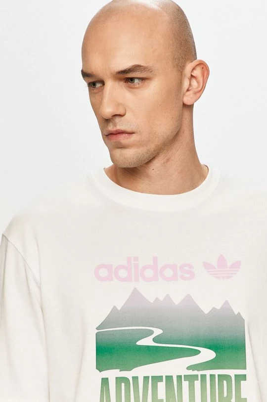 Ανδρικά Μπλουζάκια Adidas Originals - Μπλουζάκι λευκό - Image 4