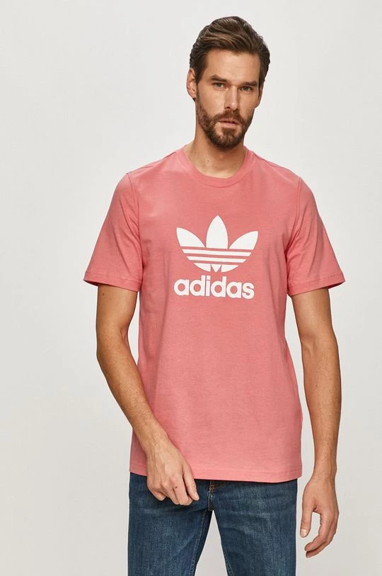 Κοντομάνικο Adidas Originals - Μπλουζάκι ροζ