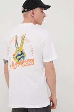 Ανδρικά Μπλουζάκια Βαμβακερό μπλουζάκι Adidas Originals άσπρο