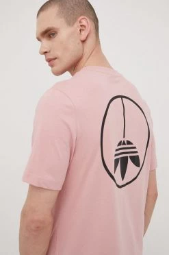 Ανδρικά Μπλουζάκια Βαμβακερό μπλουζάκι Adidas Originals ροζ