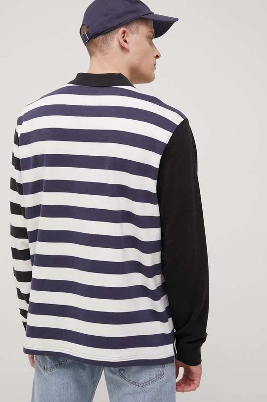 Ανδρικά Μακρυμάνικα Βαμβακερή μπλούζα με μακριά μανίκια Adidas Originals ναυτικό μπλε - Image 3