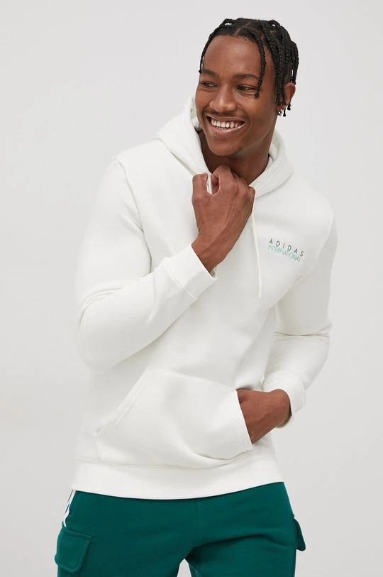 Ανδρικά Χωρίς φερμουάρ Μπλούζα Adidas Originals χρώμα: κρεμ - Image 3