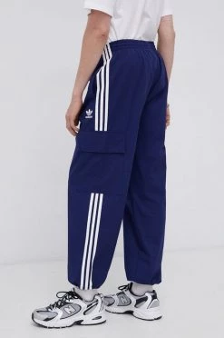 Ανδρικά Υφασμάτινα Παντελόνι Adidas Originals χρώμα: ναυτικό μπλε