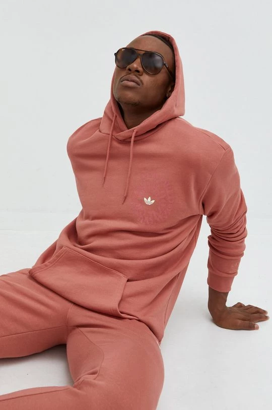 Ανδρικά Χωρίς φερμουάρ Βαμβακερή μπλούζα Adidas Originals πορτοκαλί,