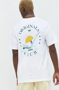 Ανδρικά Μπλουζάκια Βαμβακερό μπλουζάκι Adidas Originals άσπρο