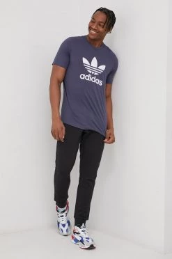 Ανδρικά Μπλουζάκια Βαμβακερό μπλουζάκι Adidas Originals Adicolor ναυτικό μπλε