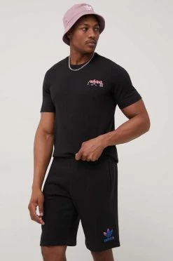 Ανδρικά Σορτς Adidas Originals χρώμα: μαύρο