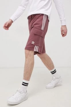 Ανδρικά Σορτς Βαμβακερό σορτσάκι Adidas Originals Adicolor χρώμα: μοβ