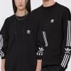 Χωρίς φερμουάρ Βαμβακερή μπλούζα Adidas Originals μαύρο