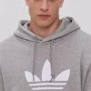 Ανδρικά Χωρίς φερμουάρ Βαμβακερή μπλούζα Adidas Originals χρώμα: γκρι