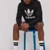 Ανδρικά Χωρίς φερμουάρ Βαμβακερή μπλούζα Adidas Originals χρώμα: μαύρο