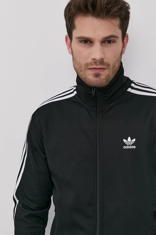 Ανδρικά Με φερμουάρ Μπλούζα Adidas Originals χρώμα: μαύρο - Image 4