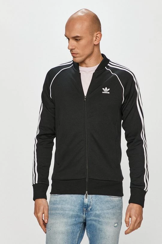 Ανδρικά Με φερμουάρ Adidas Originals - Μπλούζα μαύρο