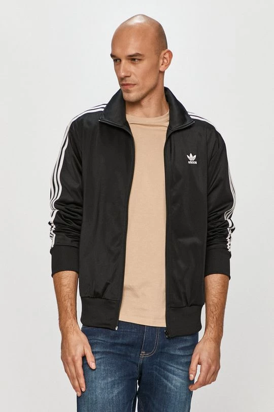 Ανδρικά Με φερμουάρ Adidas Originals - Μπλούζα μαύρο