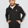 Ανδρικά Με φερμουάρ Adidas Originals - Μπλούζα μαύρο