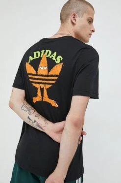 Ανδρικά Μπλουζάκια Βαμβακερό μπλουζάκι Adidas Originals μαύρο