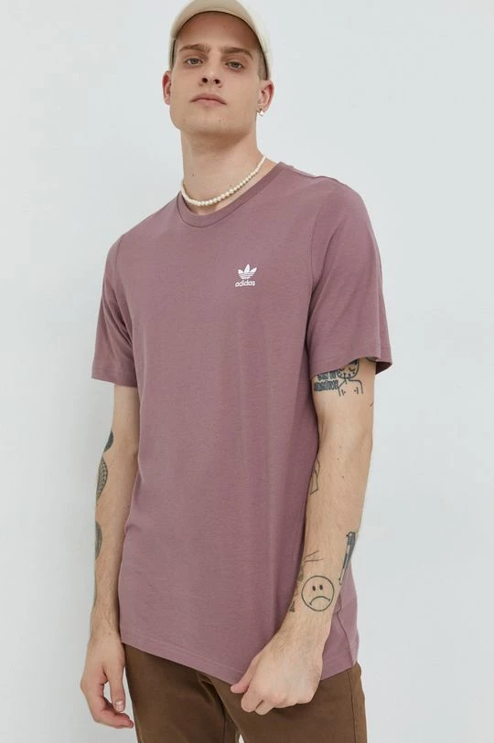 Ανδρικά Μπλουζάκια Βαμβακερό μπλουζάκι Adidas Originals μοβ