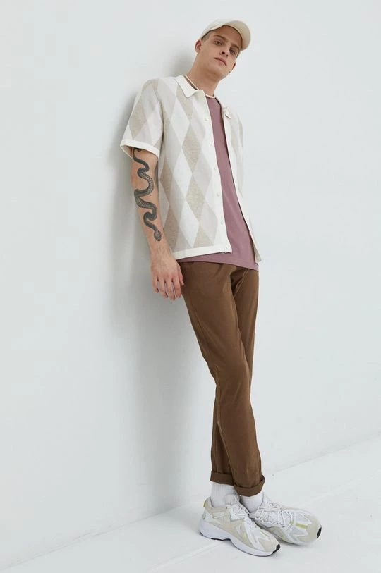 Ανδρικά Μπλουζάκια Βαμβακερό μπλουζάκι Adidas Originals μοβ - Image 2