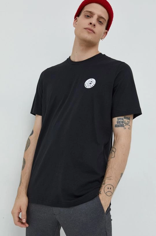 Ανδρικά Μπλουζάκια Βαμβακερό μπλουζάκι Adidas Originals μαύρο - Image 3