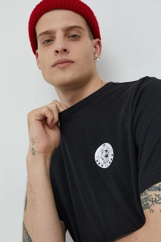 Ανδρικά Μπλουζάκια Βαμβακερό μπλουζάκι Adidas Originals μαύρο - Image 5