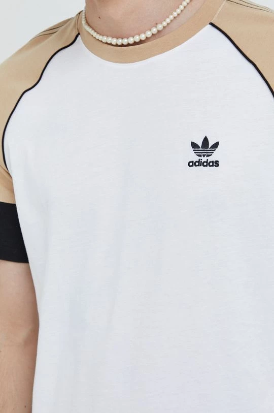 Ανδρικά Μπλουζάκια Βαμβακερό μπλουζάκι Adidas Originals άσπρο - Image 5