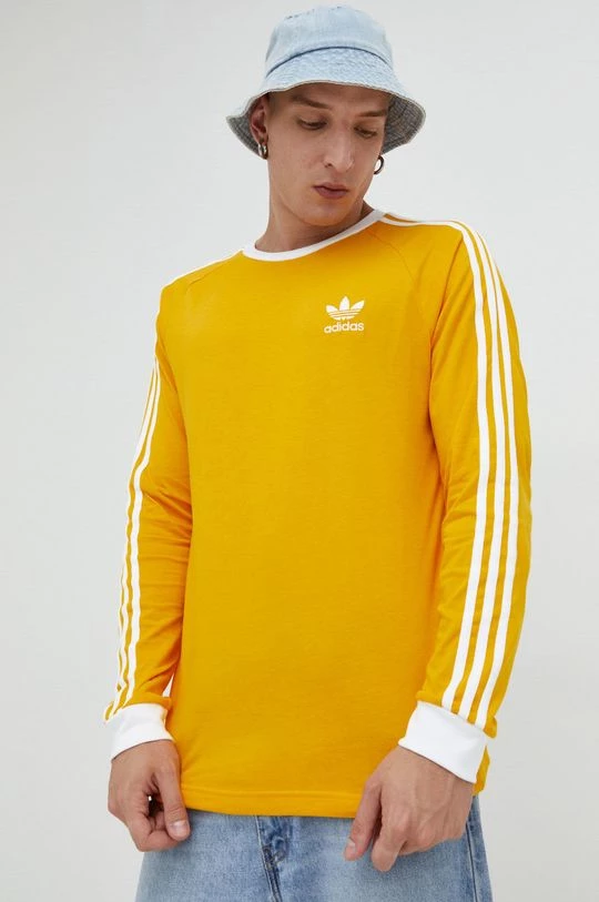Ανδρικά Μακρυμάνικα Longsleeve Adidas Originals κίτρινο - Image 4