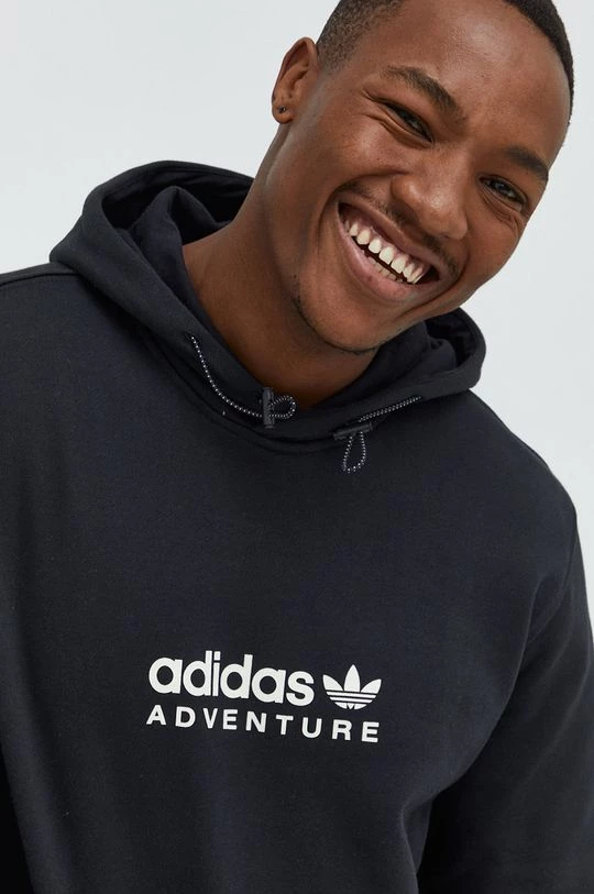 Ανδρικά Χωρίς φερμουάρ Βαμβακερή μπλούζα Adidas Originals μαύρο, - Image 5
