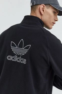 Ανδρικά Με φερμουάρ Μπλούζα Adidas Originals μαύρο,